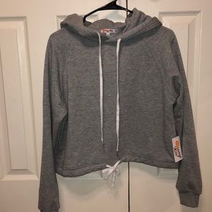 grey cropped hoodie!